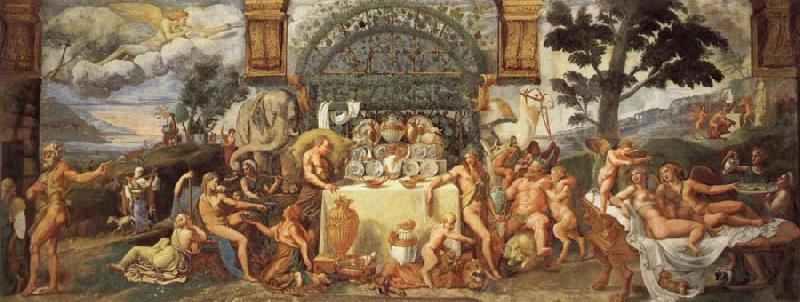 Giulio Romano Wedding Feast of Cupid and Psyche Norge oil painting art